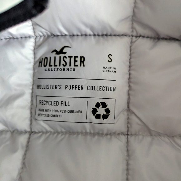Hollister Grey Lightweight Puffer Men's - Picture 3 of 5